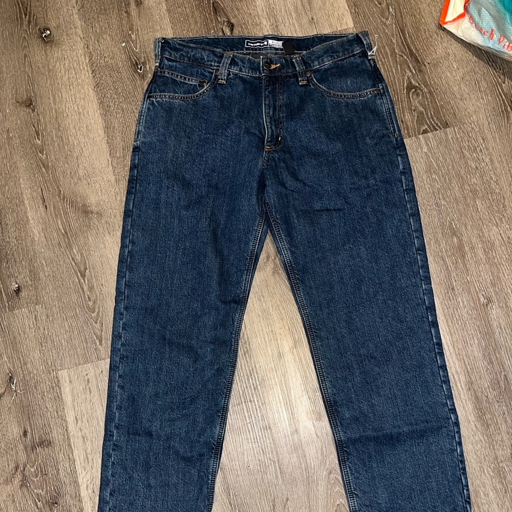 Carhartt Men's Relaxed Fit Dark Blue Jeans